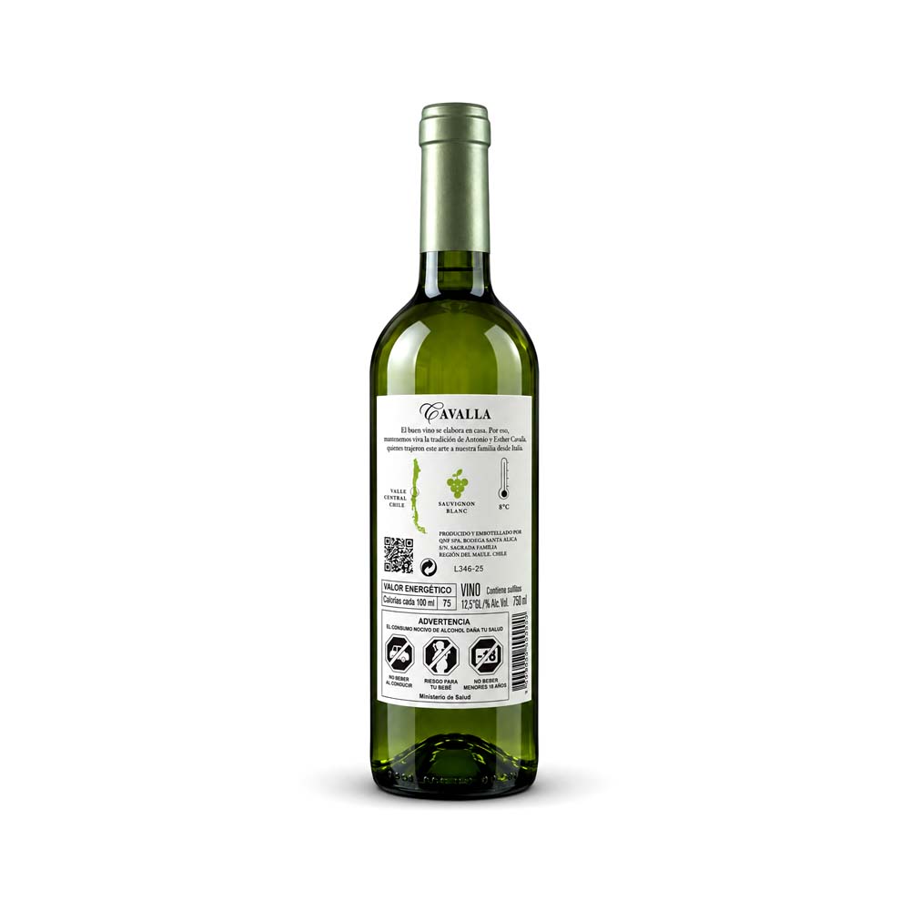 Vino blanco Sauvignon Blanc Cavalla 2024 (750 ml)