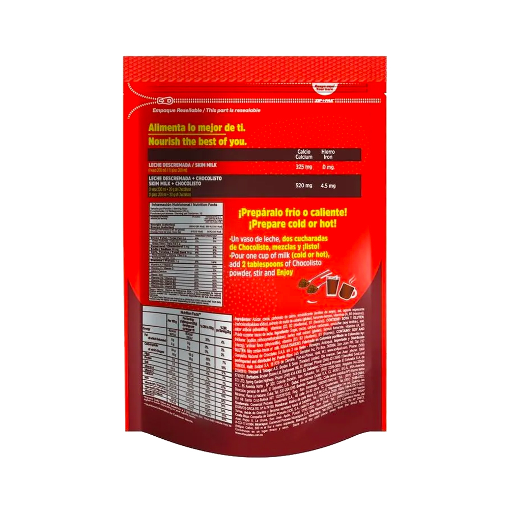 Chocolate en Polvo Chocolisto (18 x 7.5 Oz)