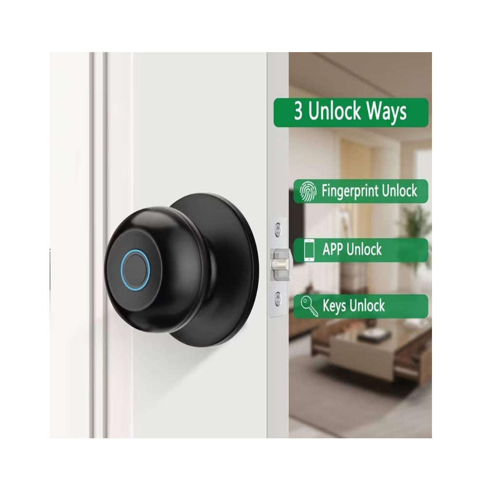 Llavín de Pomo Inteligente con Huellas Dactilares