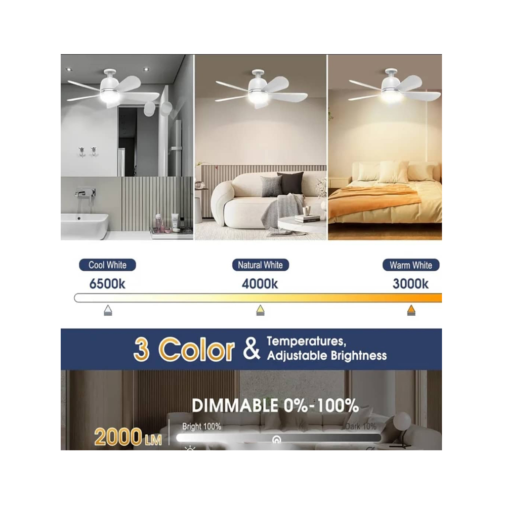 Lámpara de Techo con Ventilador