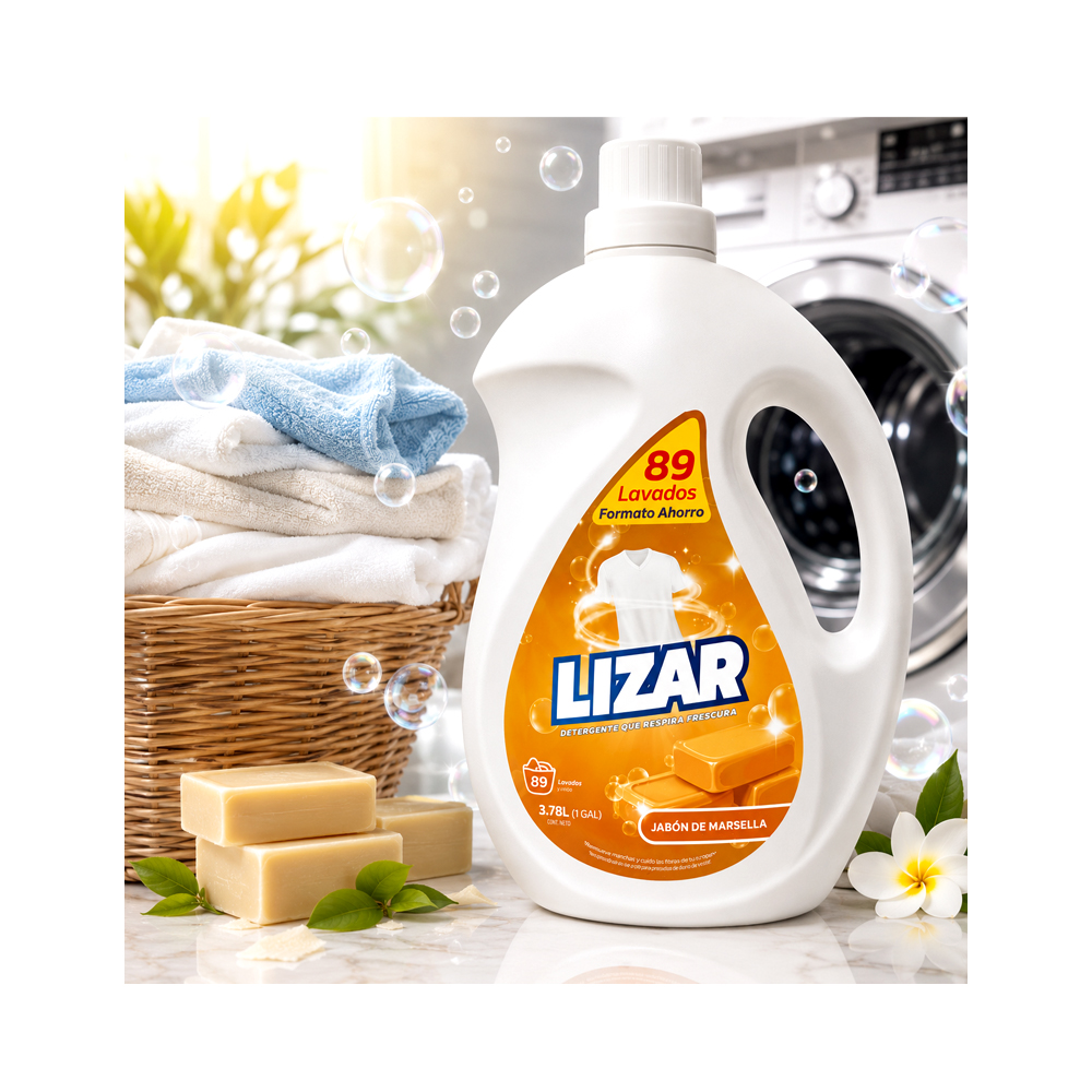 Detergente Líquido Lizar Jabón de Marsella (3780ml)