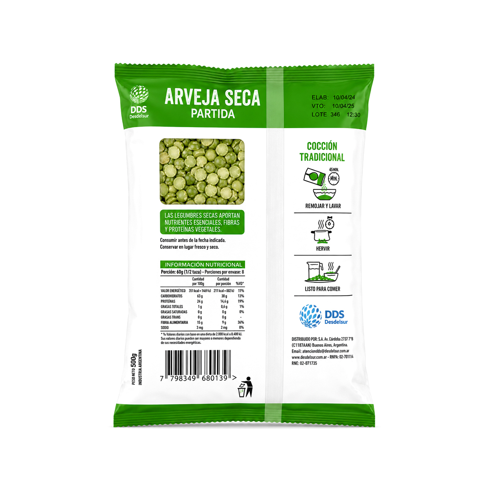 Arvejas DDS (500g)