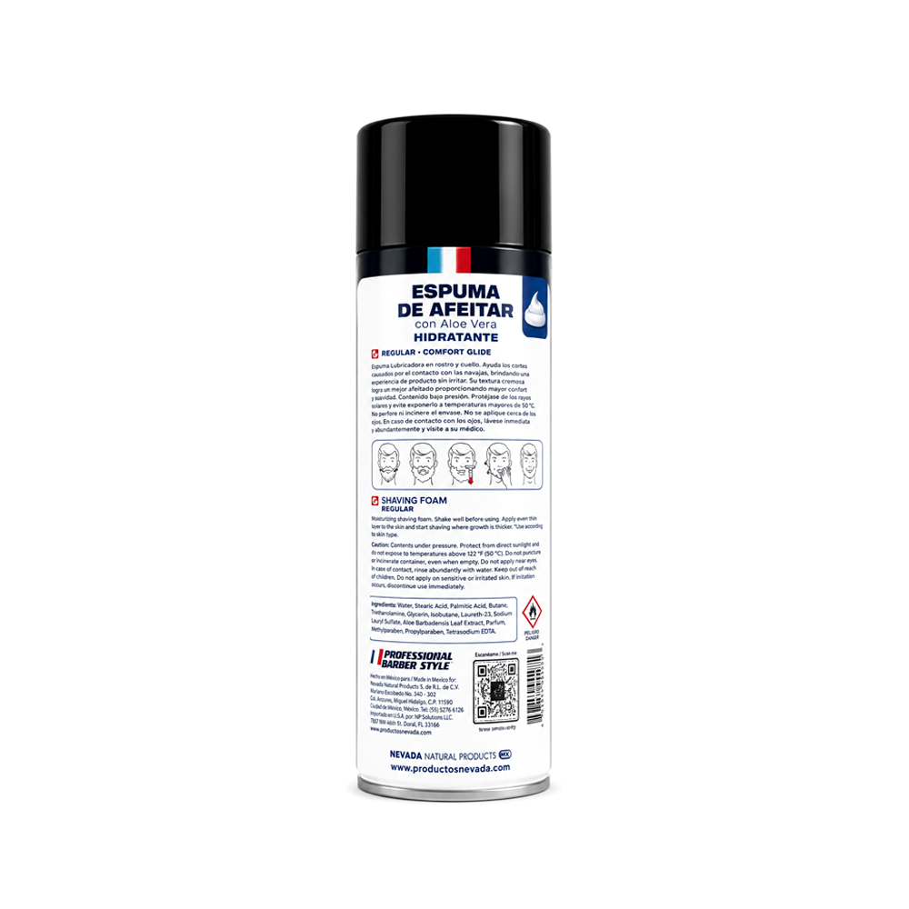 Espuma para Afeitar Nevada de Aloe Vera (400ml)