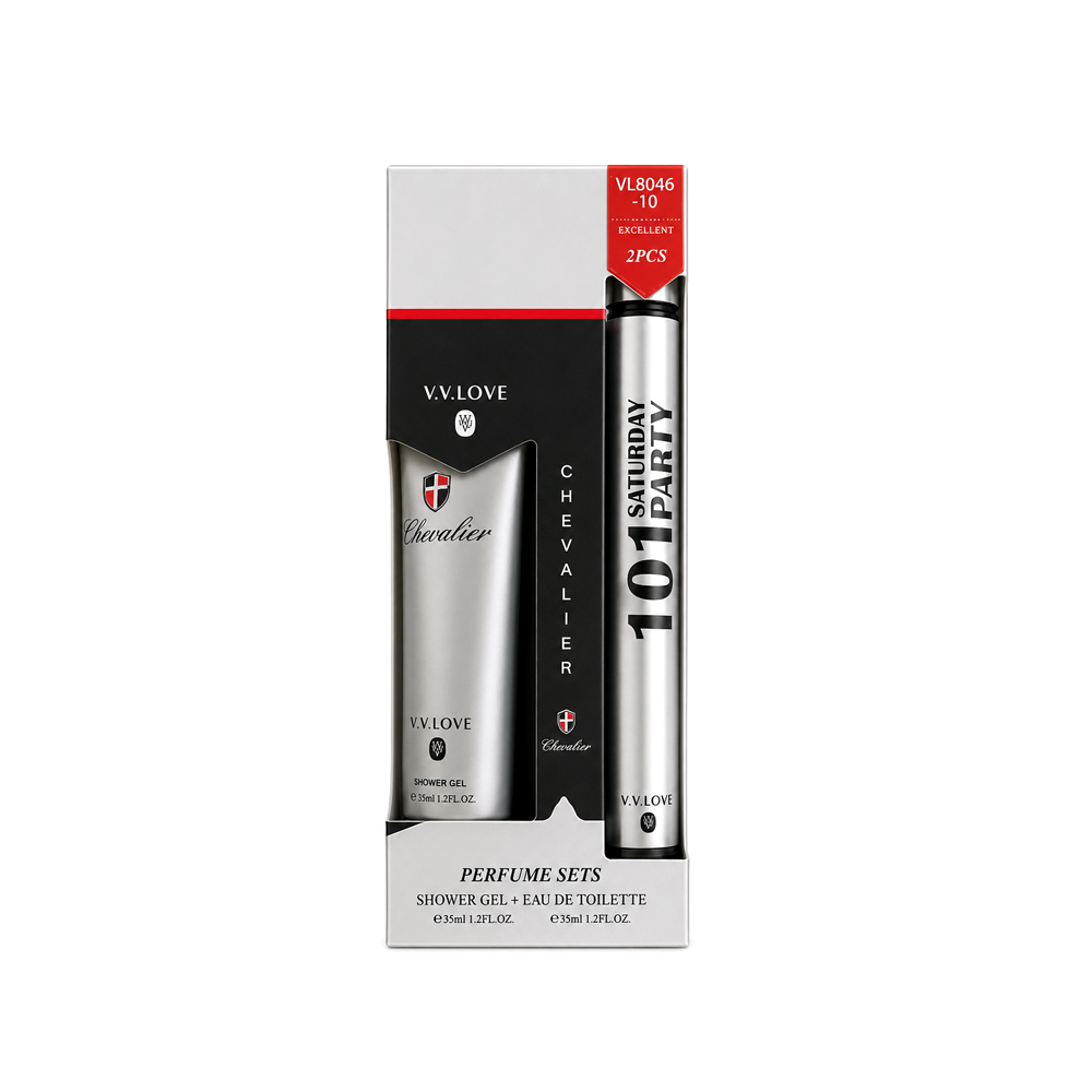 Set Gel de Baño y Perfume Hombre Chevalier Gris (35ml)