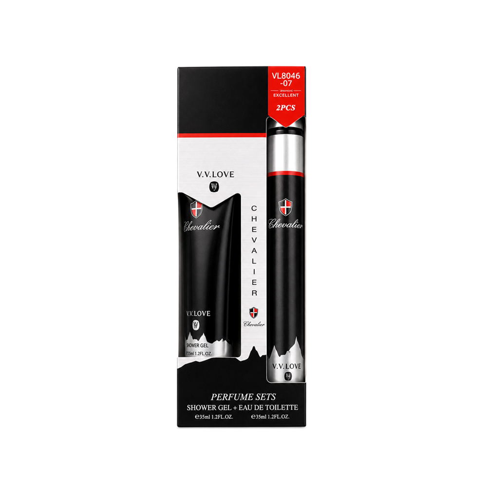 Set Gel de Baño y Perfume Hombre Chevalier Negro (35ml)