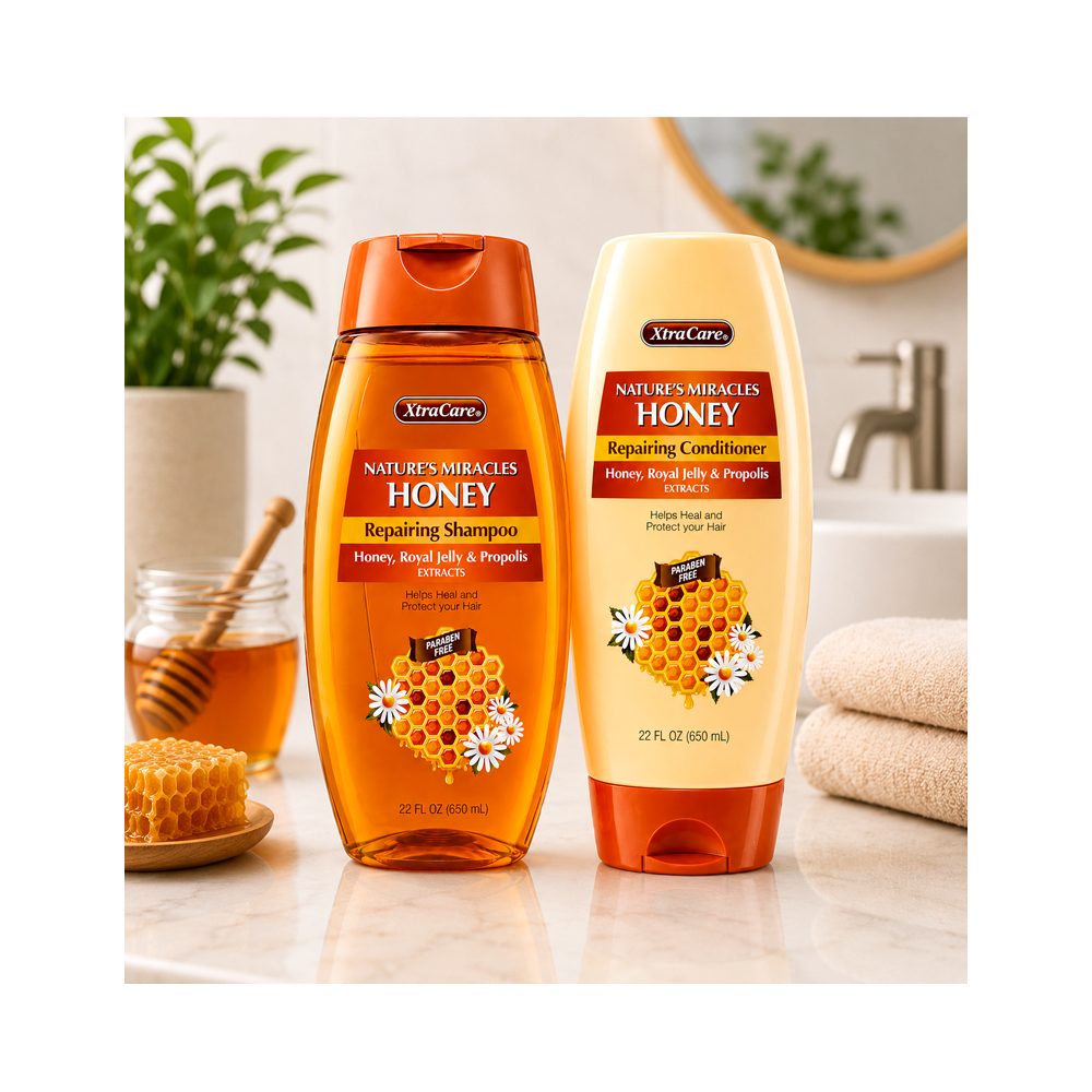 Shampoo y Acondicionador de Miel Nature’s Miracles Honey (650ml)