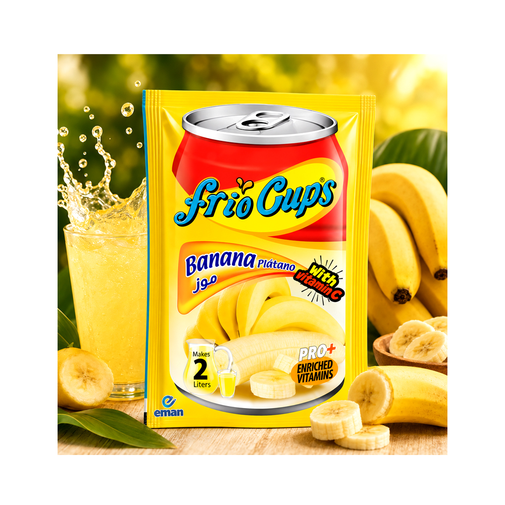 Refresco en polvo Frio Cups Sabor Banana (10g)