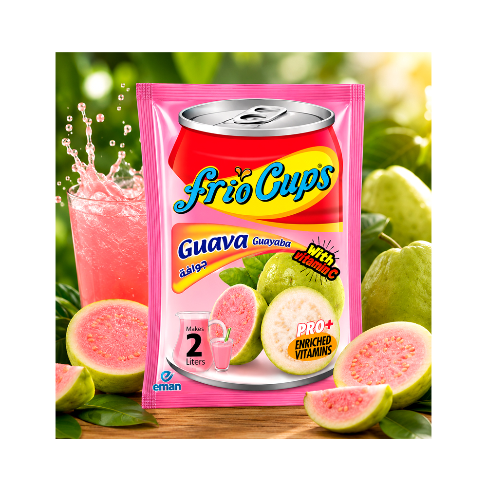 Refresco en polvo Frio Cups Sabor Guayaba (10g)
