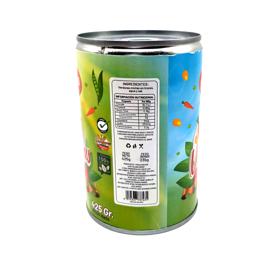 Verduras Mixtas Estilo Macedonia