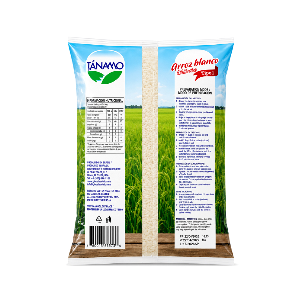 Arroz Blanco Tanamo (1kg)