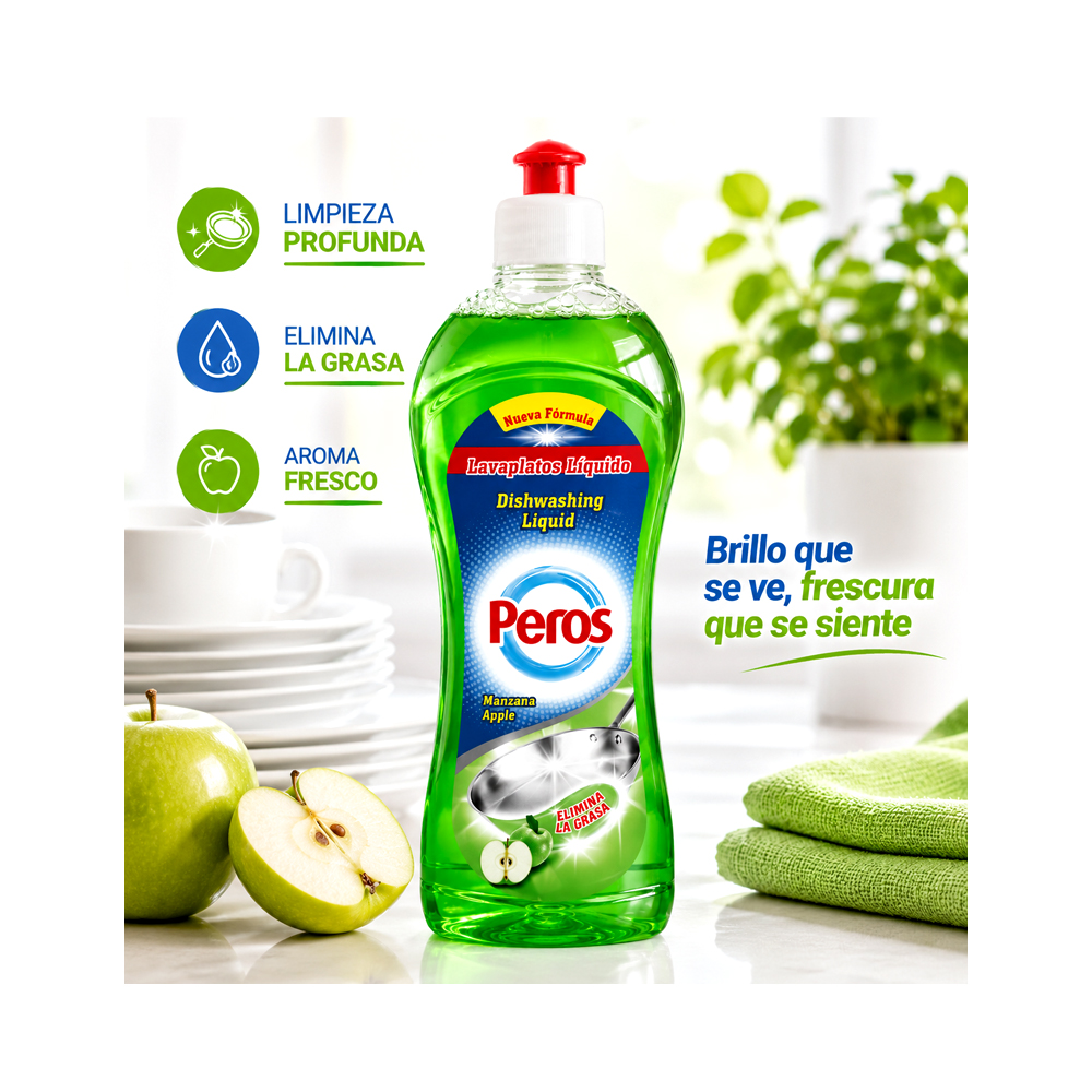 Lavaplatos Liquido Peros de Manzana (486ml)