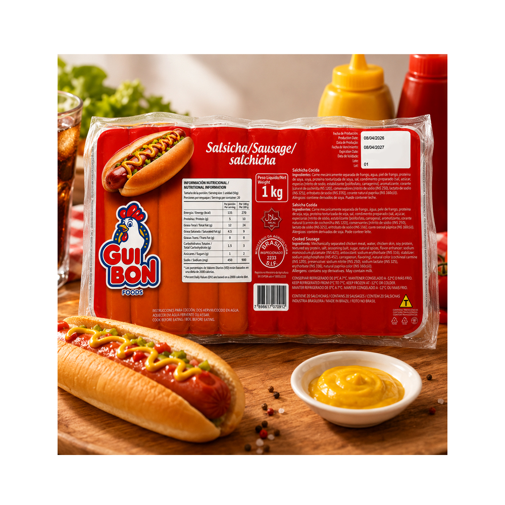 Salchicha de Pollo GuiBon (1kg)