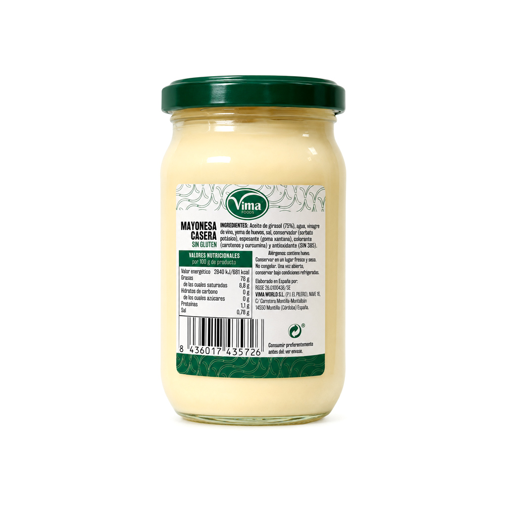 Mayonesa Casera Vima (225ml)