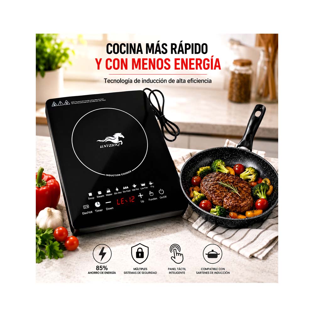 Fogón Unizuki de Inducción con Sartén