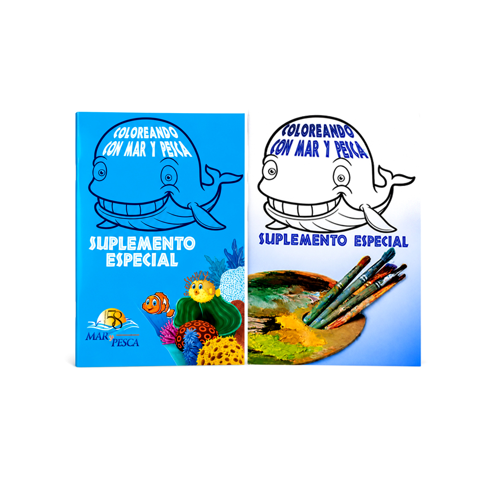 Libros Infantiles Coloreando con Mar y Pesca