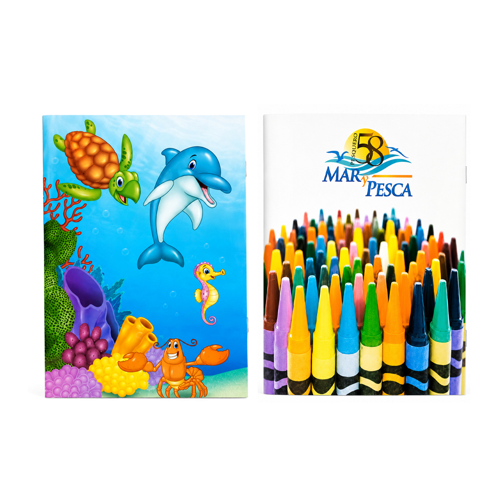 Libros Infantiles Coloreando con Mar y Pesca