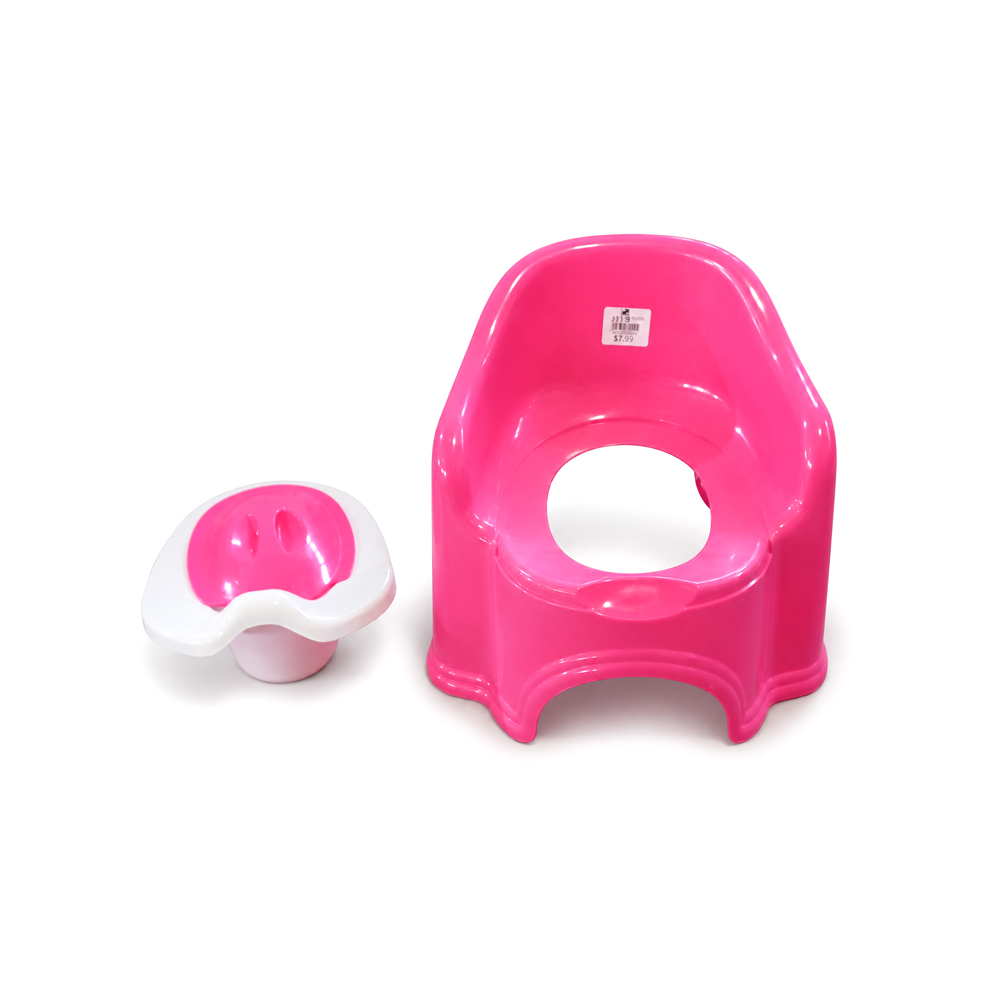 Sillita Orinal con Tapa para Bebe de Color Rosada