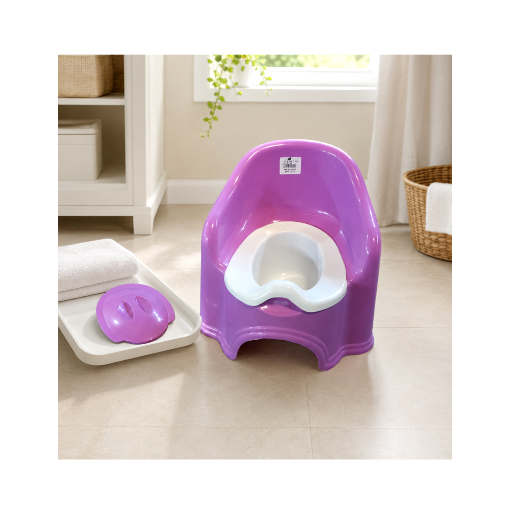 Sillita Orinal con Tapa para Bebe de Color Morada