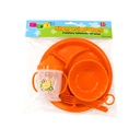 Set de Alimentación para Bebe de Color Mandarina