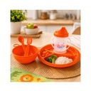 Set de Alimentación para Bebe de Color Mandarina