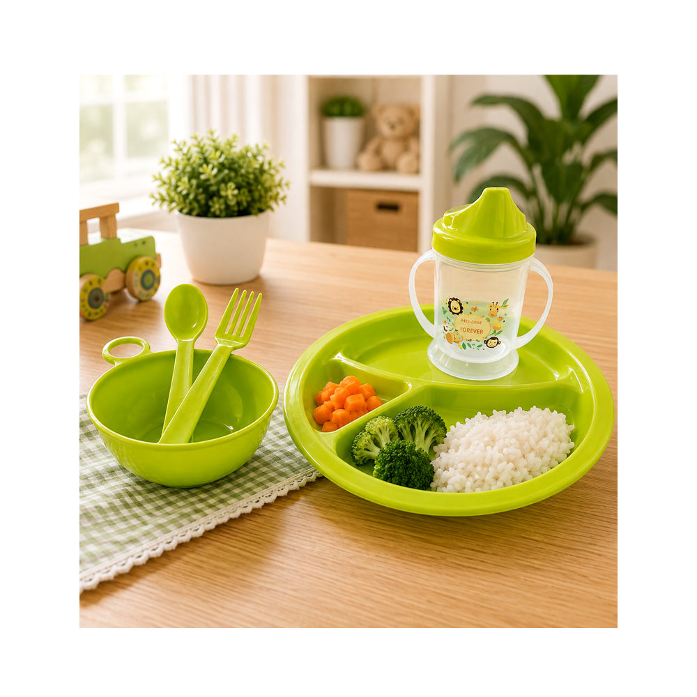 Set de Alimentación para Bebe de Color Verde
