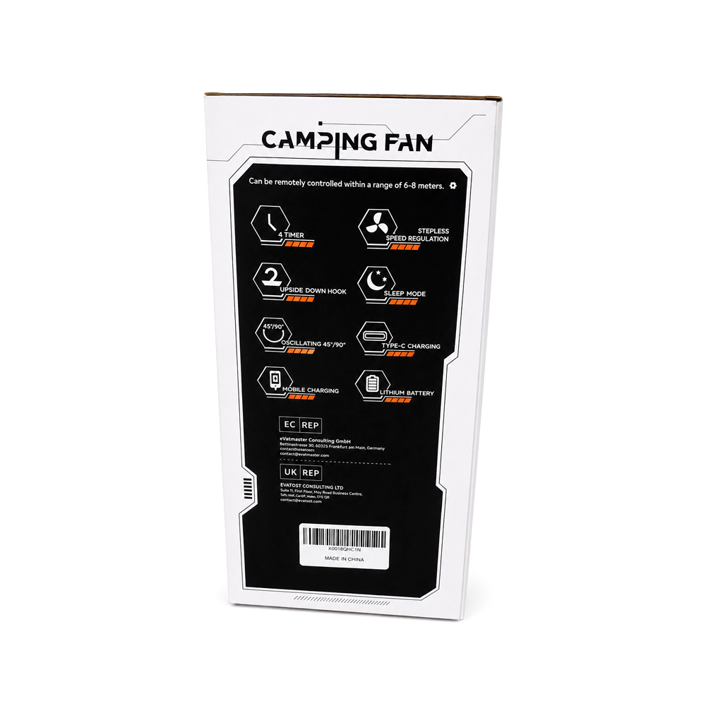 Ventiladores Recargables ColdSky Color Mandarina (7w)