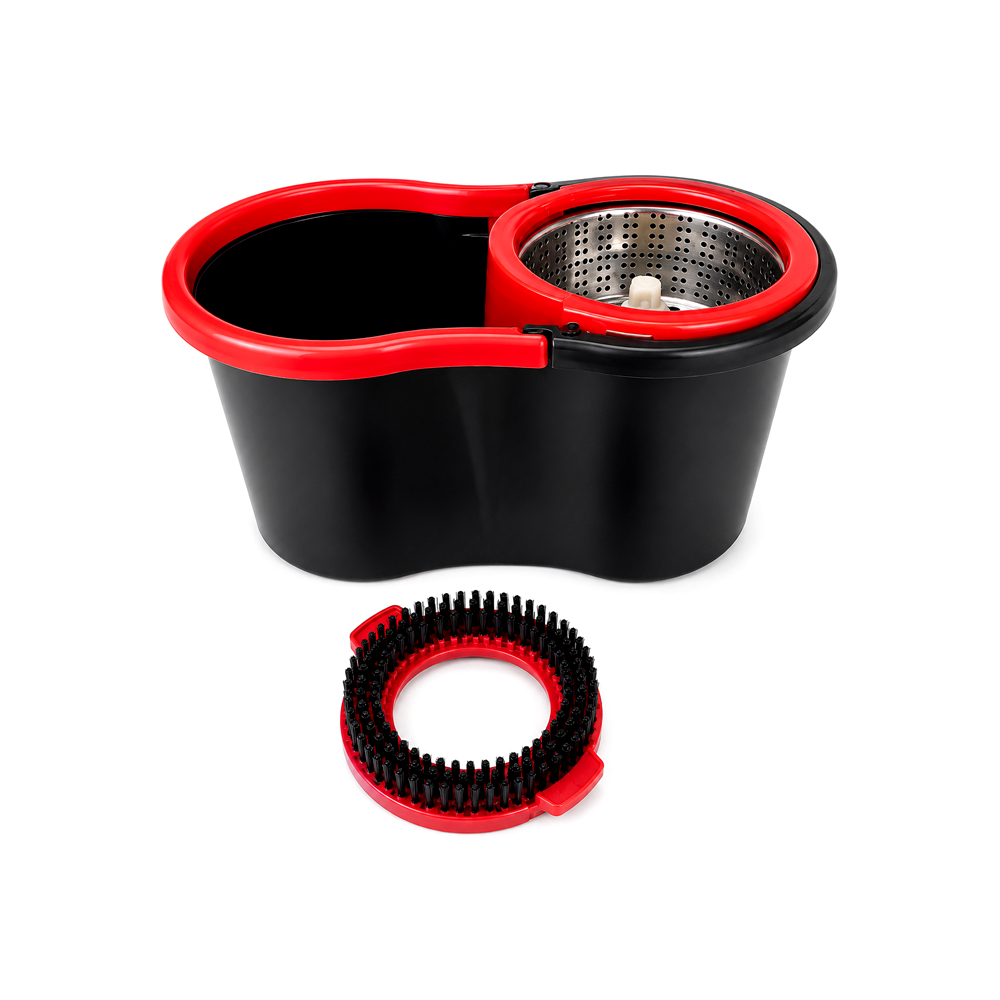 Mopa Giratoria 360° Automática de Mano Color Rojo y Negro
