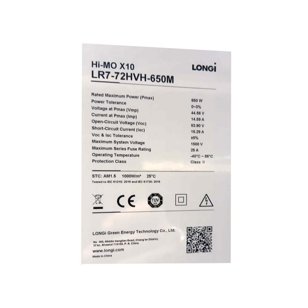 Panel Solar LONGI HI-MO x10 (650w)