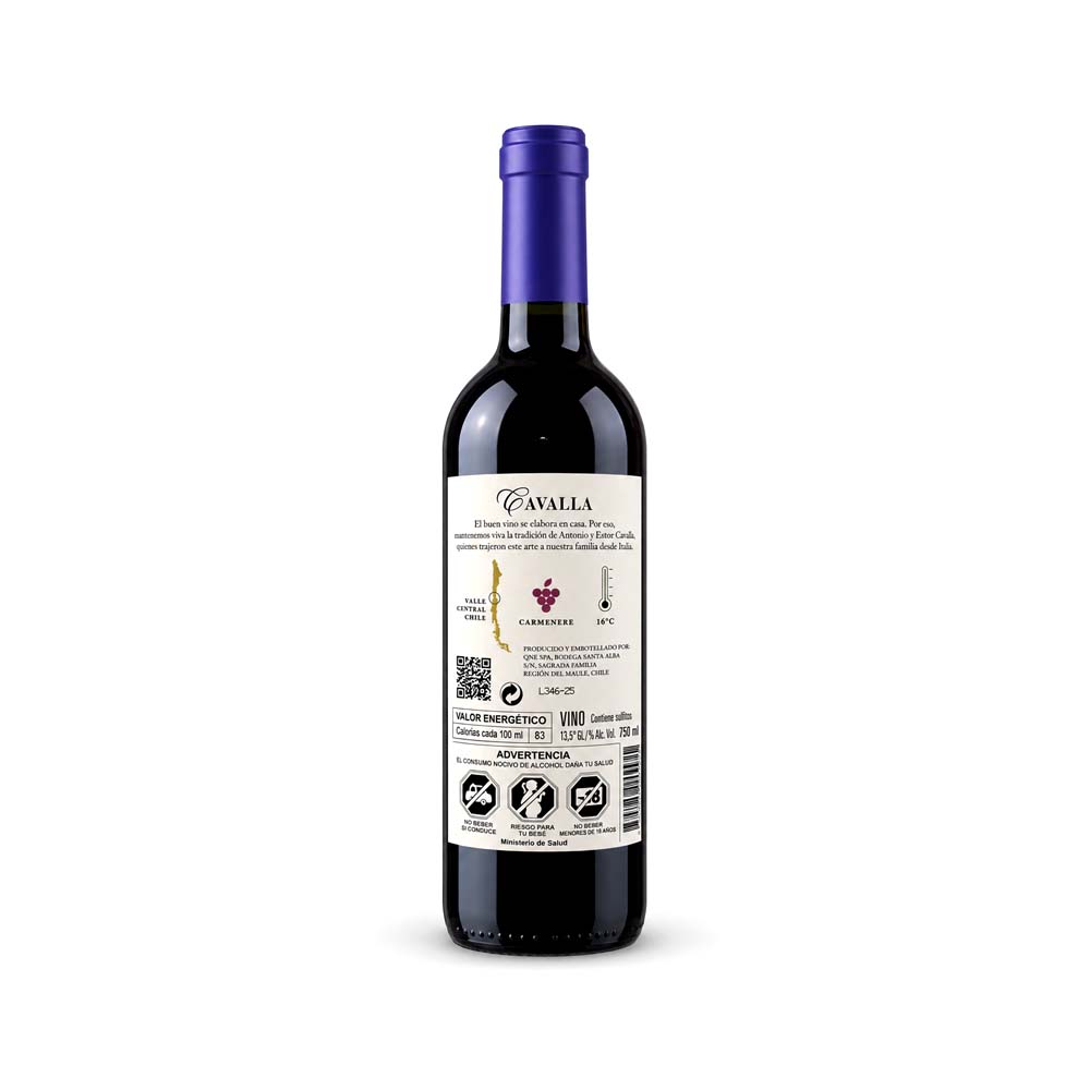 Vino Tinto Cavalla Carmenere 2024 (750ml)