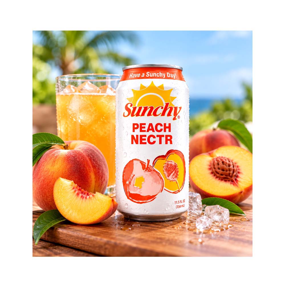 Pack de 12uds de Néctar Sabor Melocotón Sunchy (12x334ml)