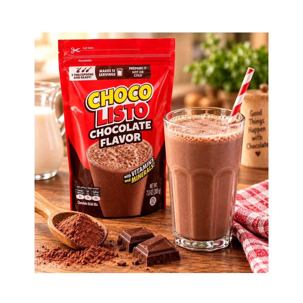 Chocolate en Polvo Chocolisto con Vitaminas y Minerales 7.05oz (200g)