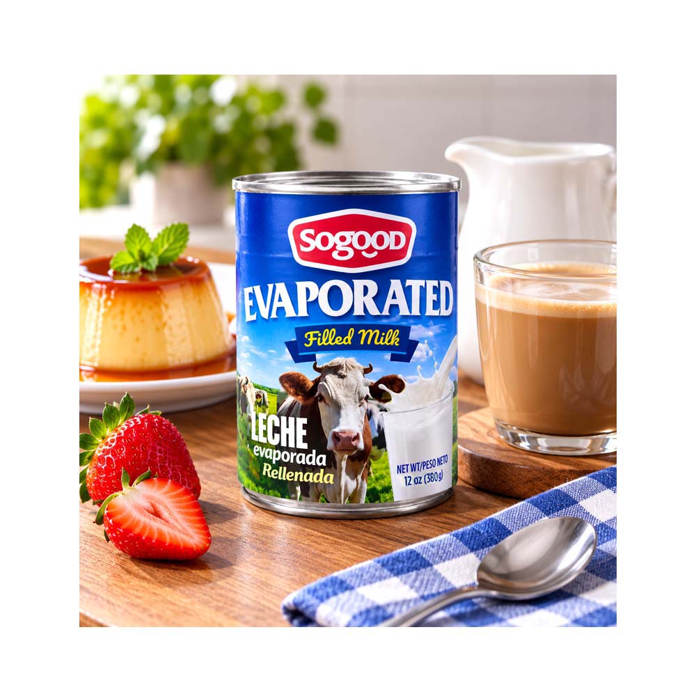 Pack de 6uds de Leche Evaporada Rellenada Sogood (6x380g)