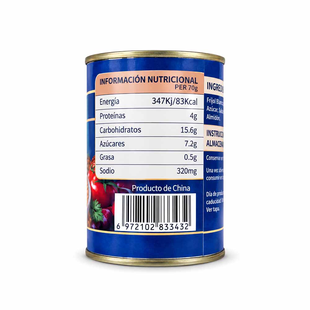 Frijol Blanco en Salsa de Tomate (400g 14.1oz)