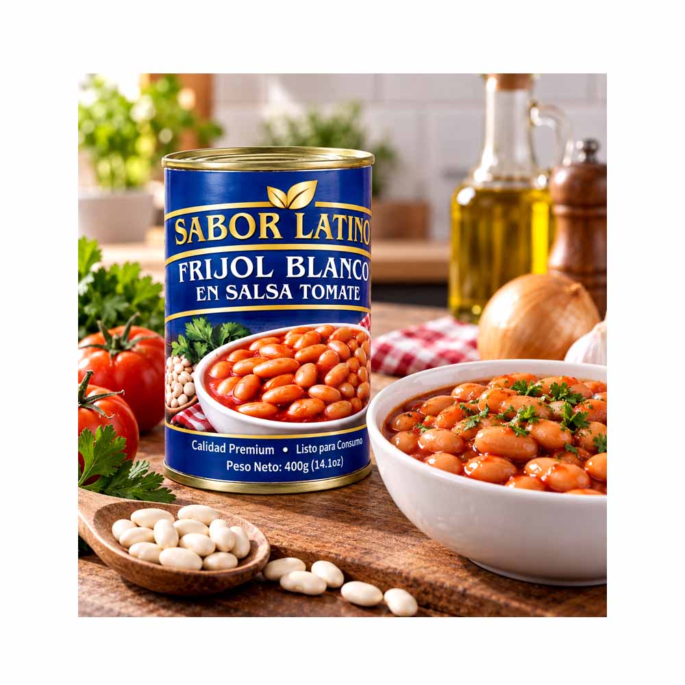 Frijol Blanco en Salsa de Tomate (400g 14.1oz)