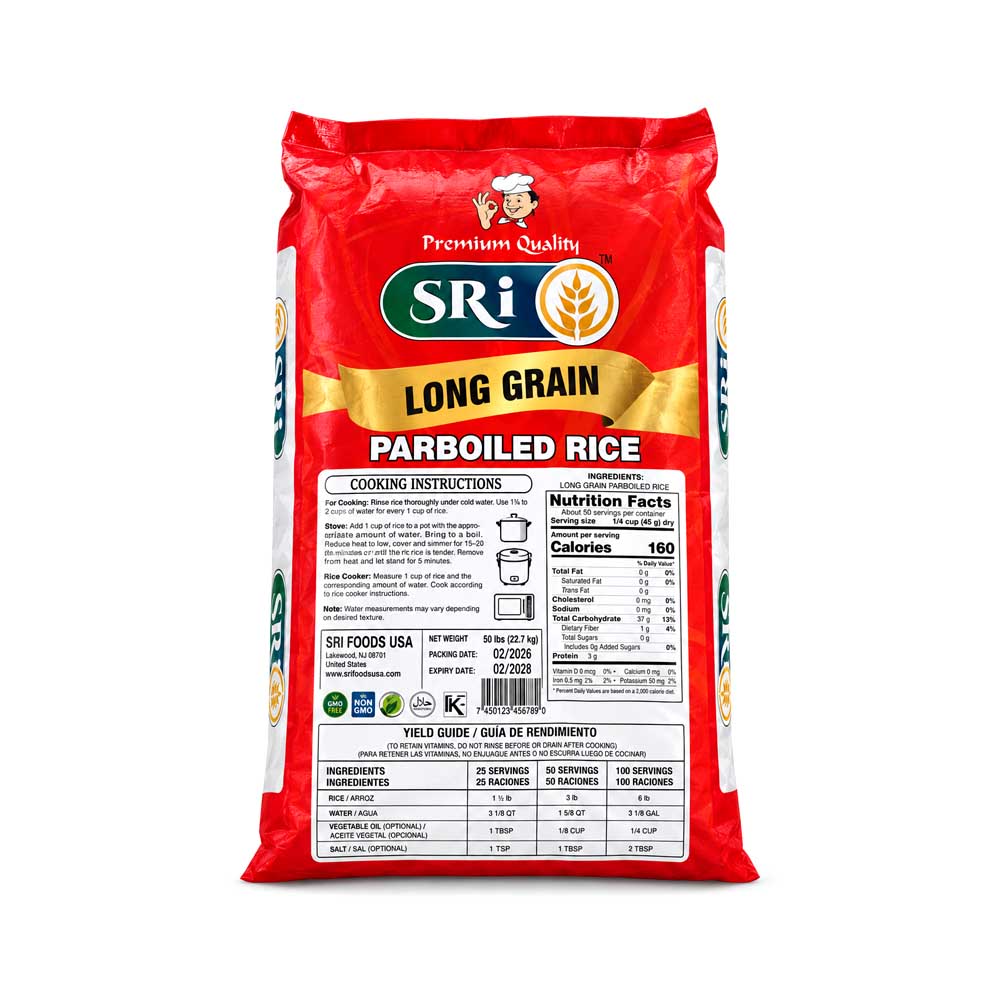 Saco de Arroz Blanco Precocido Sri (50lb)