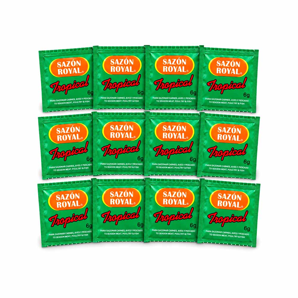 Sazón Royal Tropical para Carnes, Aves y Pescado (12udsx6g)