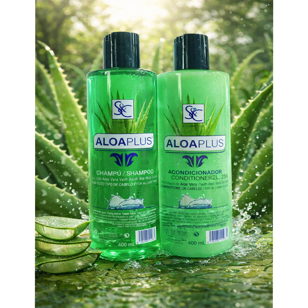 Shampoo & Acondicionador Aloa Plus (400ml)