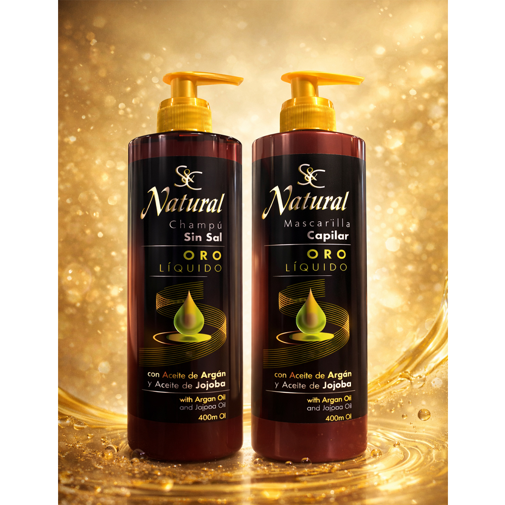 Shampoo & Acondicionador Oro Líquido (400ml)