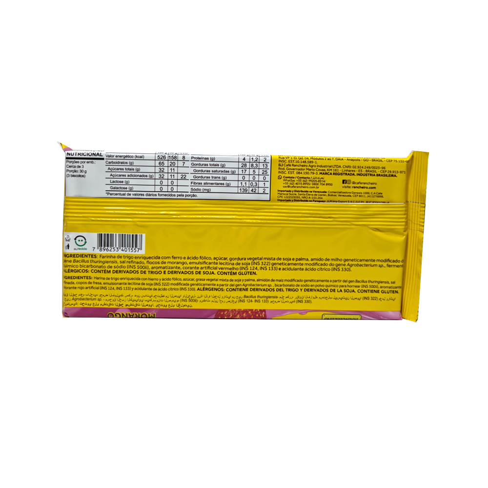 Sorbeto (wafer) sabor fresa Rancheiro (78 g)