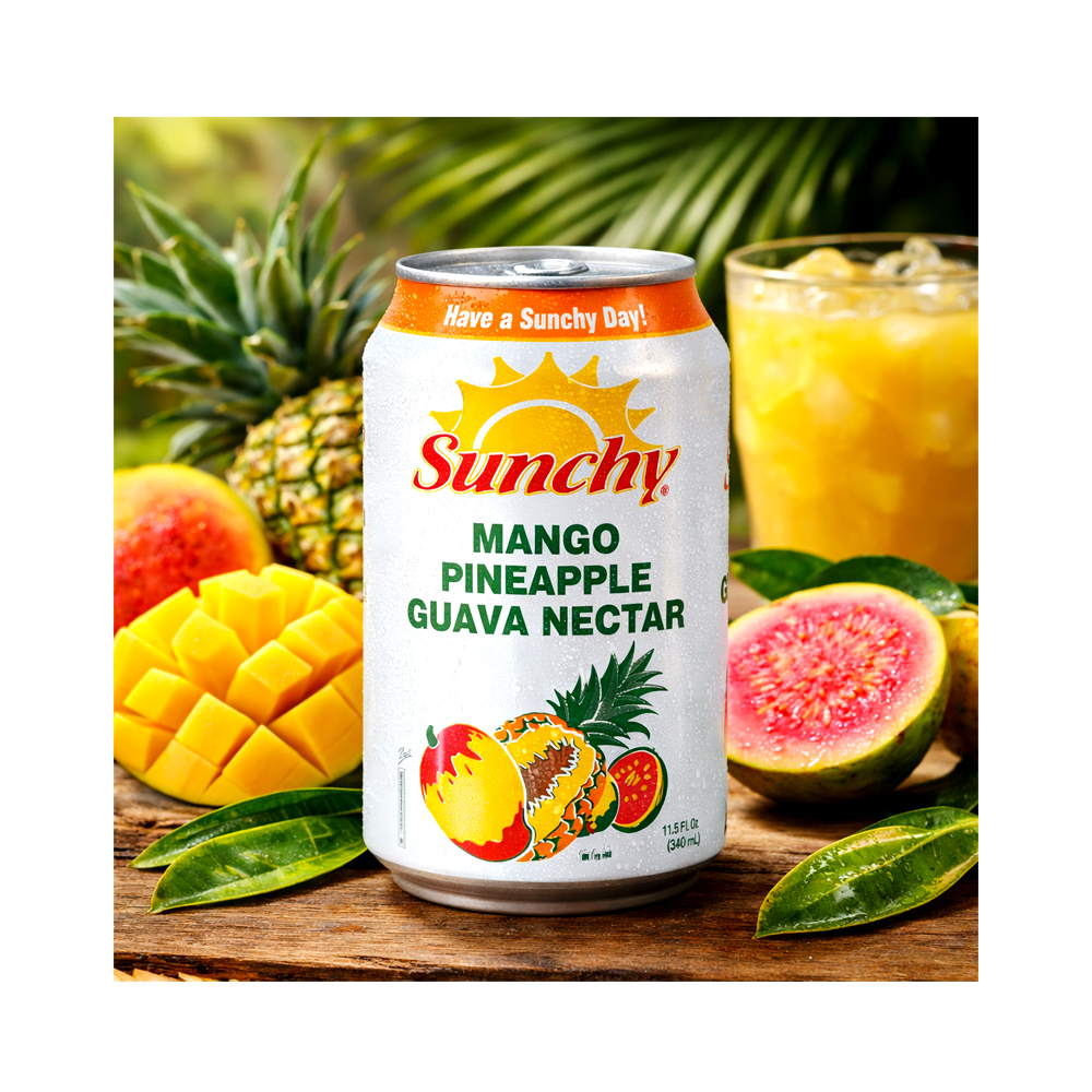 Pack 6uds Néctar de Mango & Piña & Guayaba Sunchy (6x330ml)
