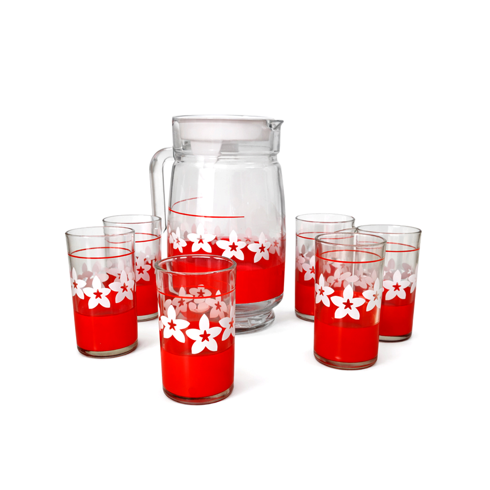 Juego Jarras de Cristal con Vasos (7uds)
