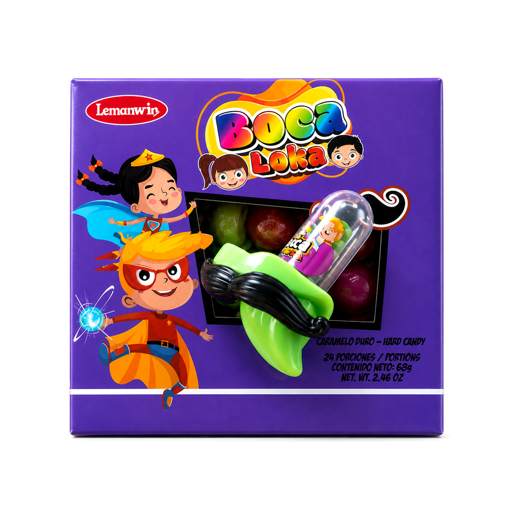 Caramelo Duro Boca Loca Bigote (84g)