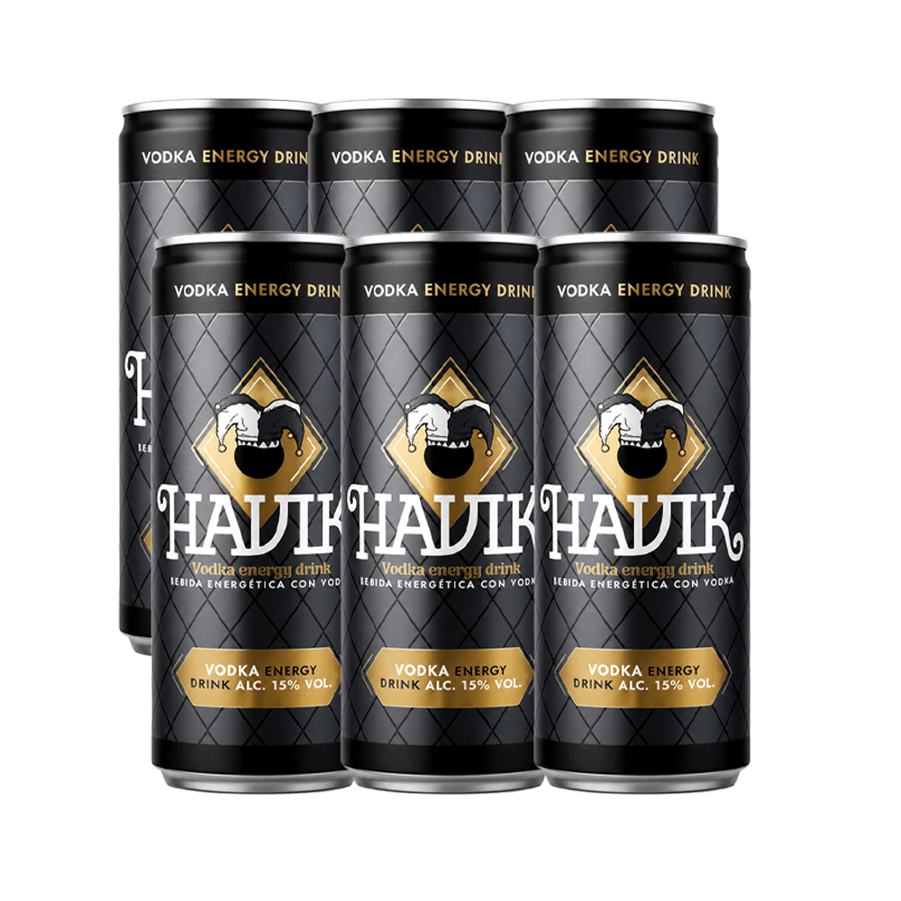 Pack 6uds Bebida Energetica Vodka Havik (6x250ml)