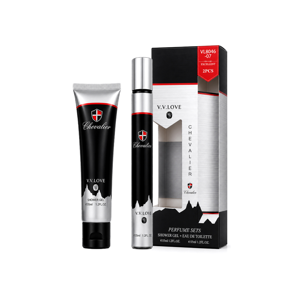Set Gel de Baño y Perfume Hombre Chevalier Negro (35ml)