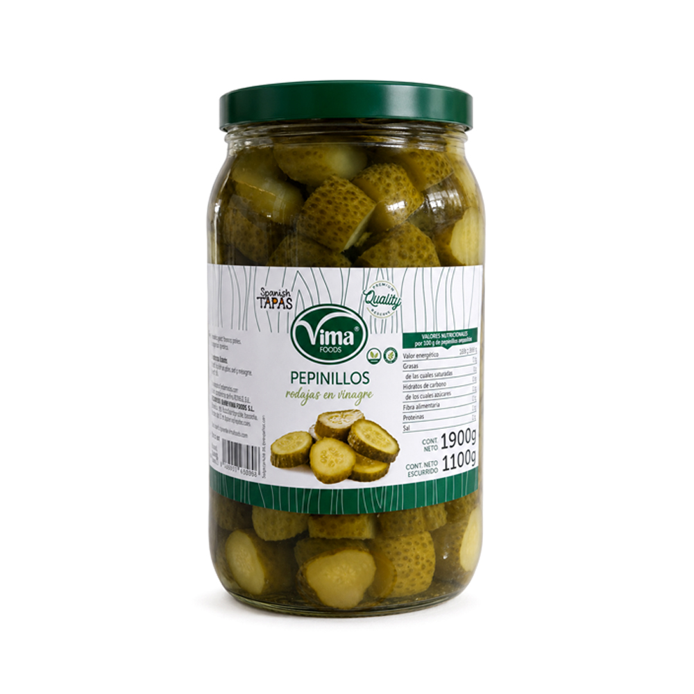 Pepinillos Rodajas en Vinagre Vima (1900g)