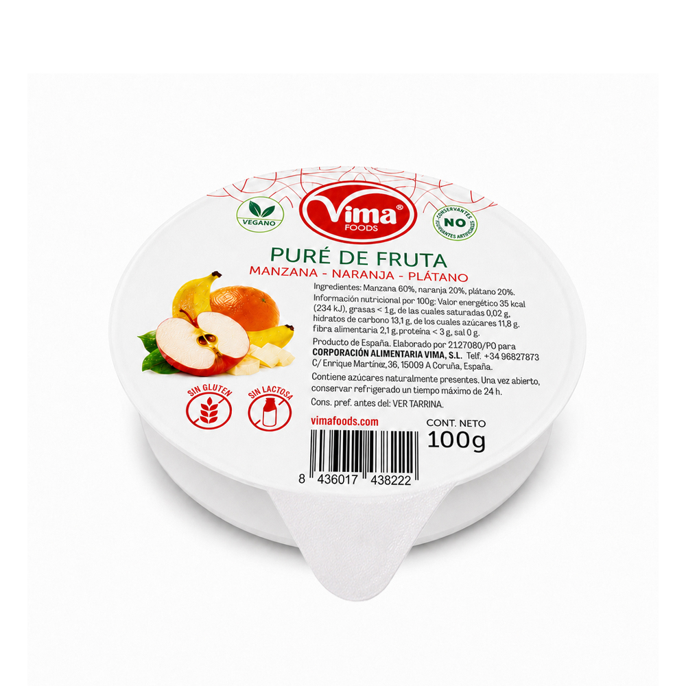 Puré de Manzana-Naranja-Plátano (100g)