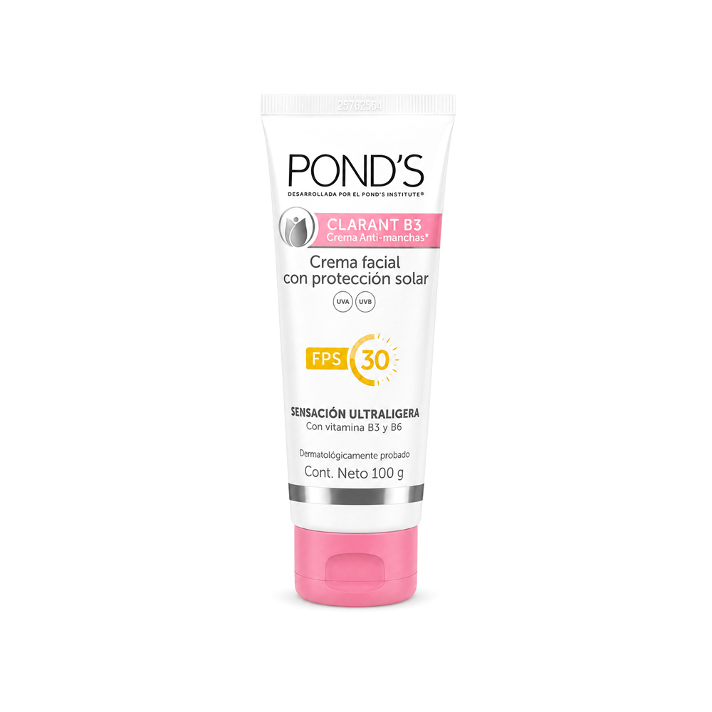 Crema Facial POND'S con Protección Solar, Vitamina B3 y B6 (100g)