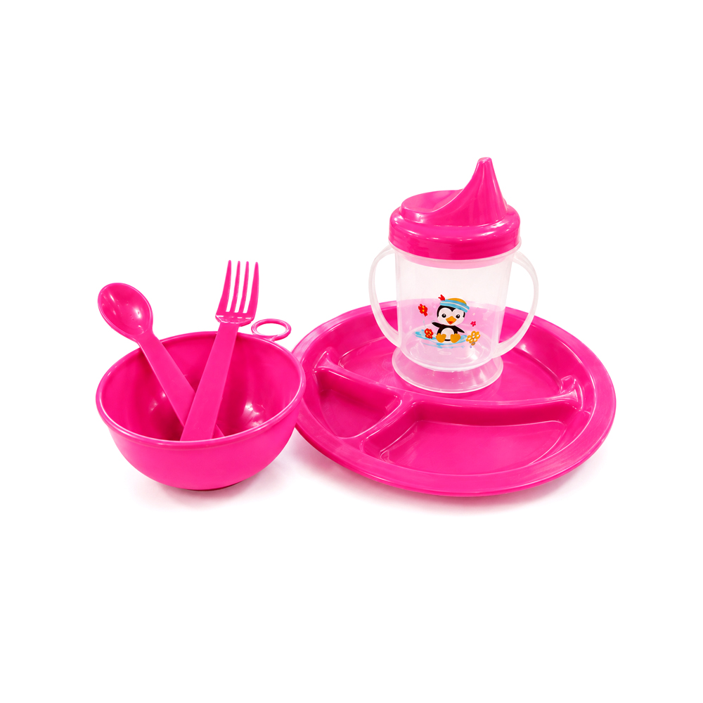 Set de Alimentación para Bebe de Color Rosado