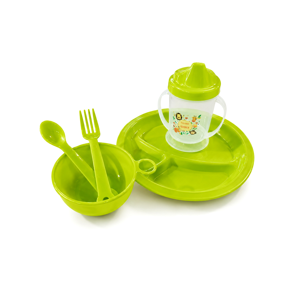 Set de Alimentación para Bebe de Color Verde