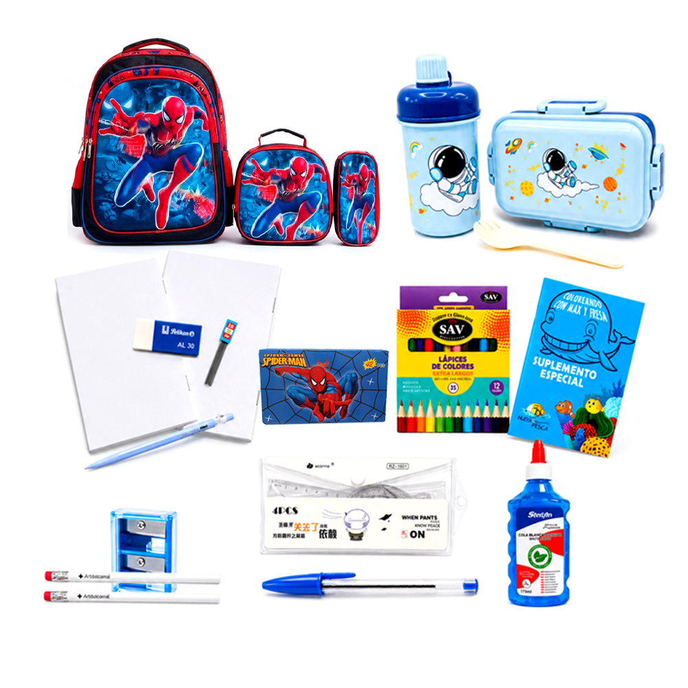 Combo Escolar para Niño Spider-Man: Misión Espacial